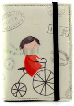 Обложка для паспорта «Человек на велосипеде»