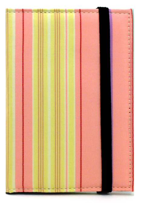 Разноцветная в полоску обложка для паспорта