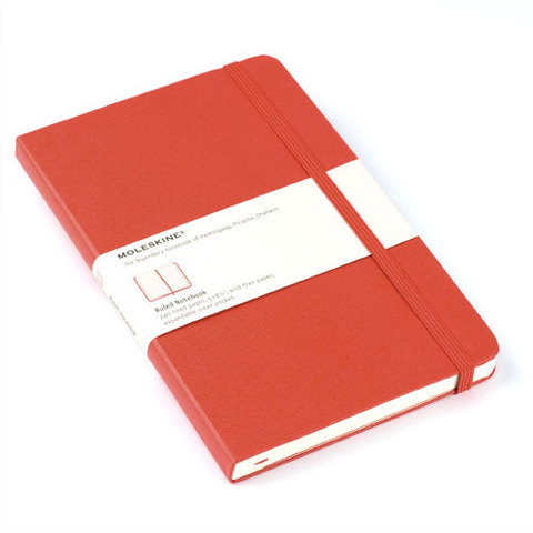 Moleskine Red Large Ruled Notebook
