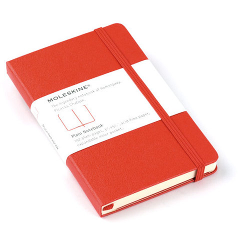 Moleskine Red Pocket Plain Notebook